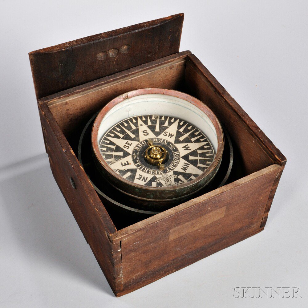 Appraisal: Robert Merrill Gimbaled Compass New York th century -in dry