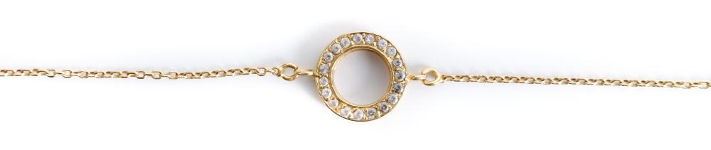 Appraisal: K YELLOW GOLD BRACELET W DIAMONDS K yellow gold bracelet