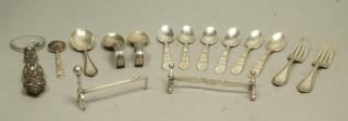 Appraisal: pc Sterling Spoon Table Ware Lot -- Dimensions --- Weight