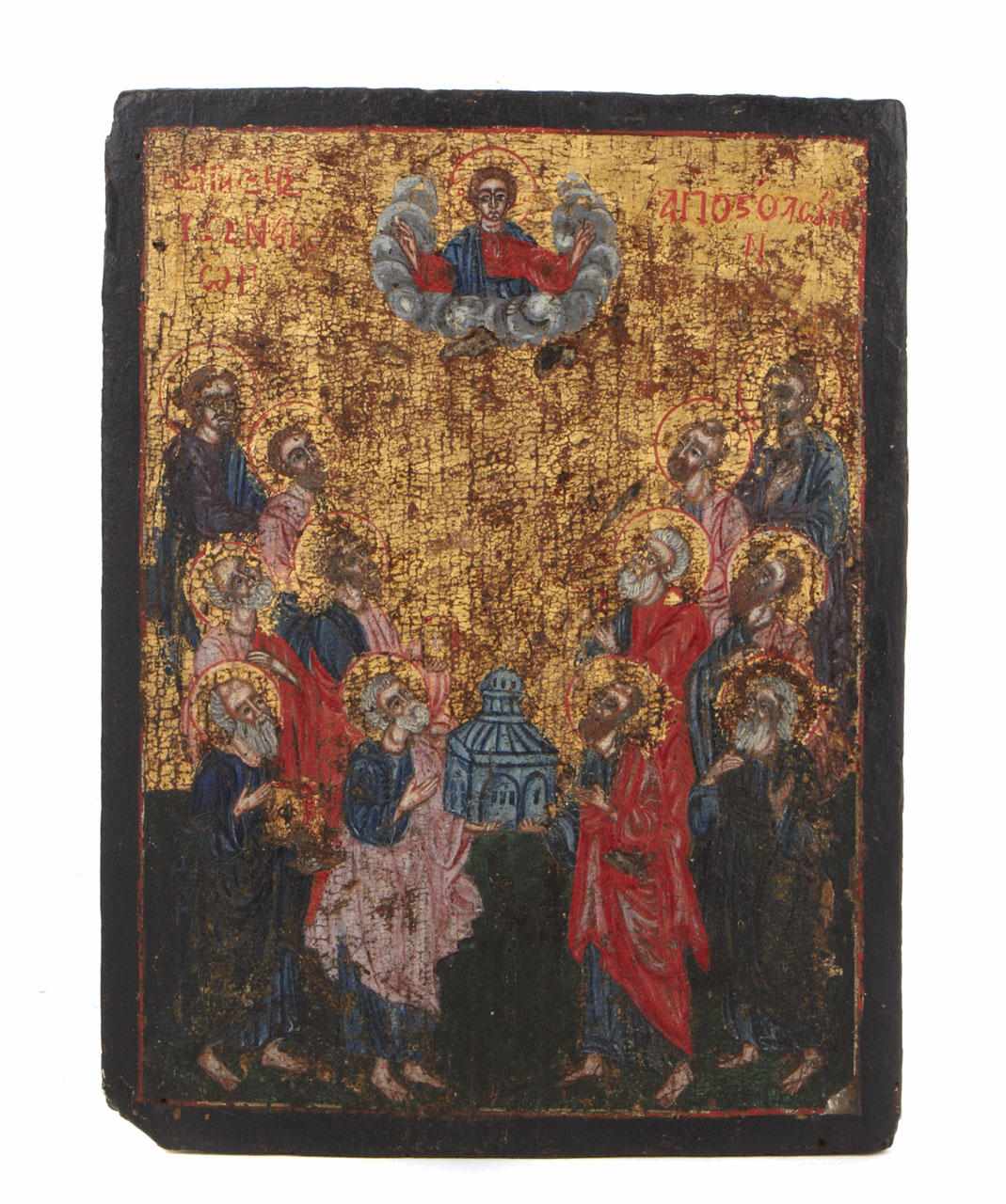 Appraisal: A Greek polychrome decorated icon Depicting Saint Peter and the