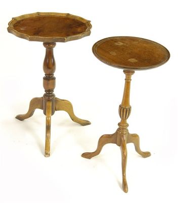 Appraisal: A mahogany circular tripod wine table cm in high and