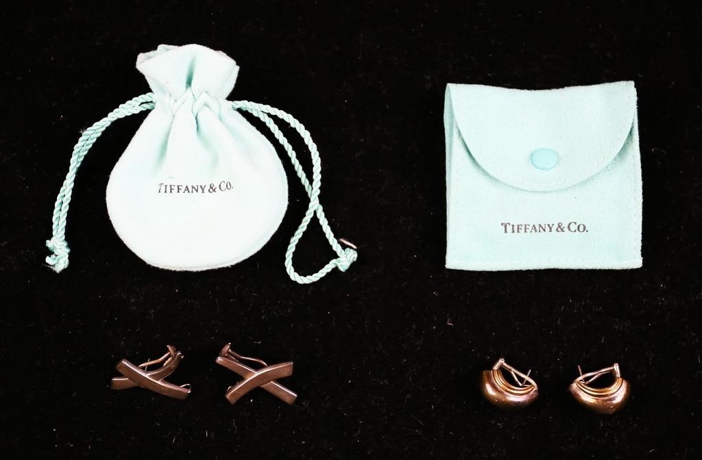 Appraisal: Two pairs signed Paloma Picasso for Tiffany Co earrings One