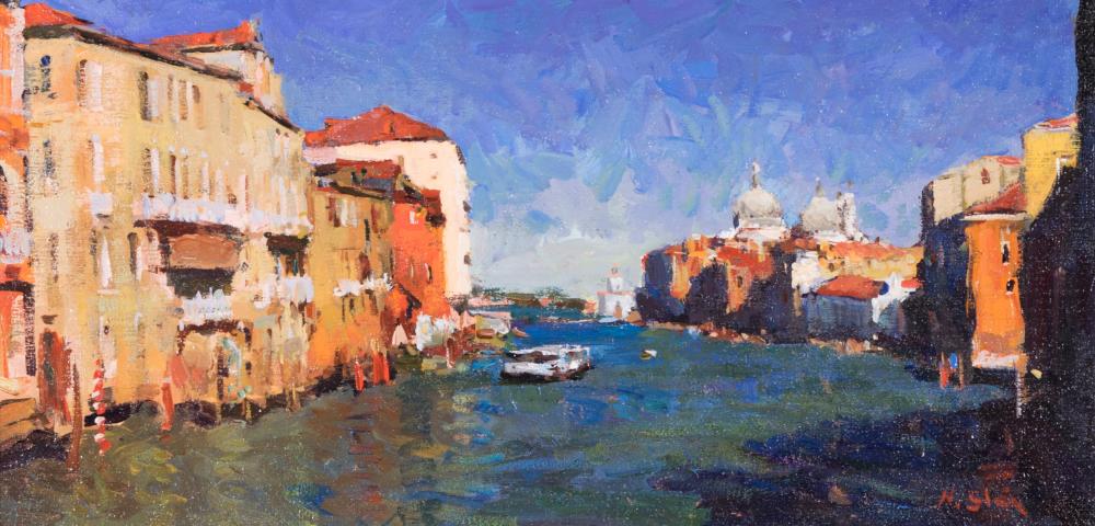 Appraisal: NICK STOQ United States st century oil on board Venice