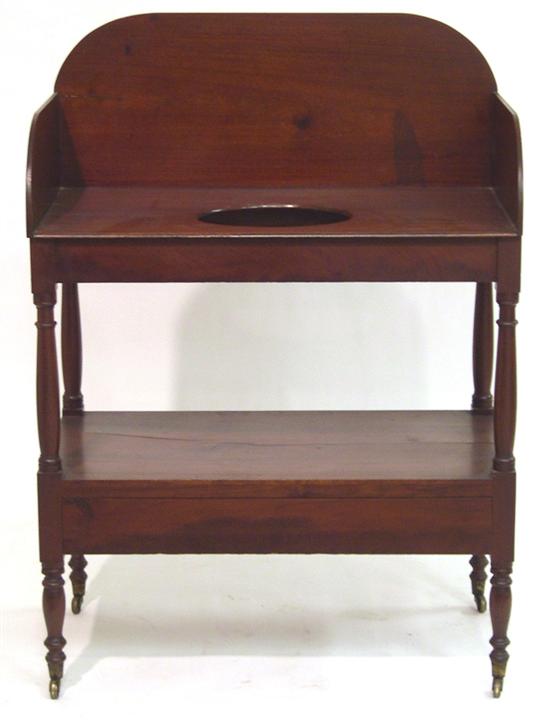 Appraisal: Wash stand early th C mahogany basin well in top