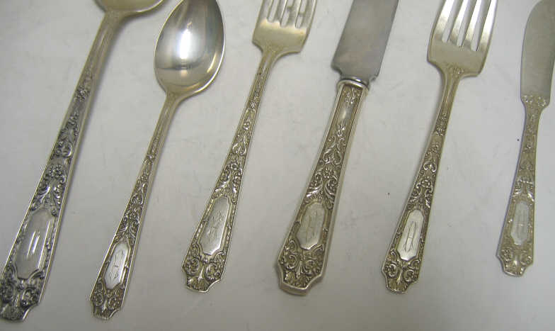 Appraisal: ALVIN STERLING SILVER FLATWARE SET Cellini pattern comprising twelve of