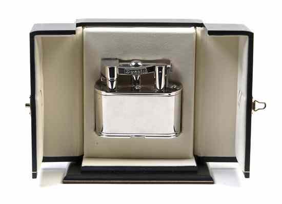 Appraisal: A Dunhill Table Lighter contained in a fitted case Height