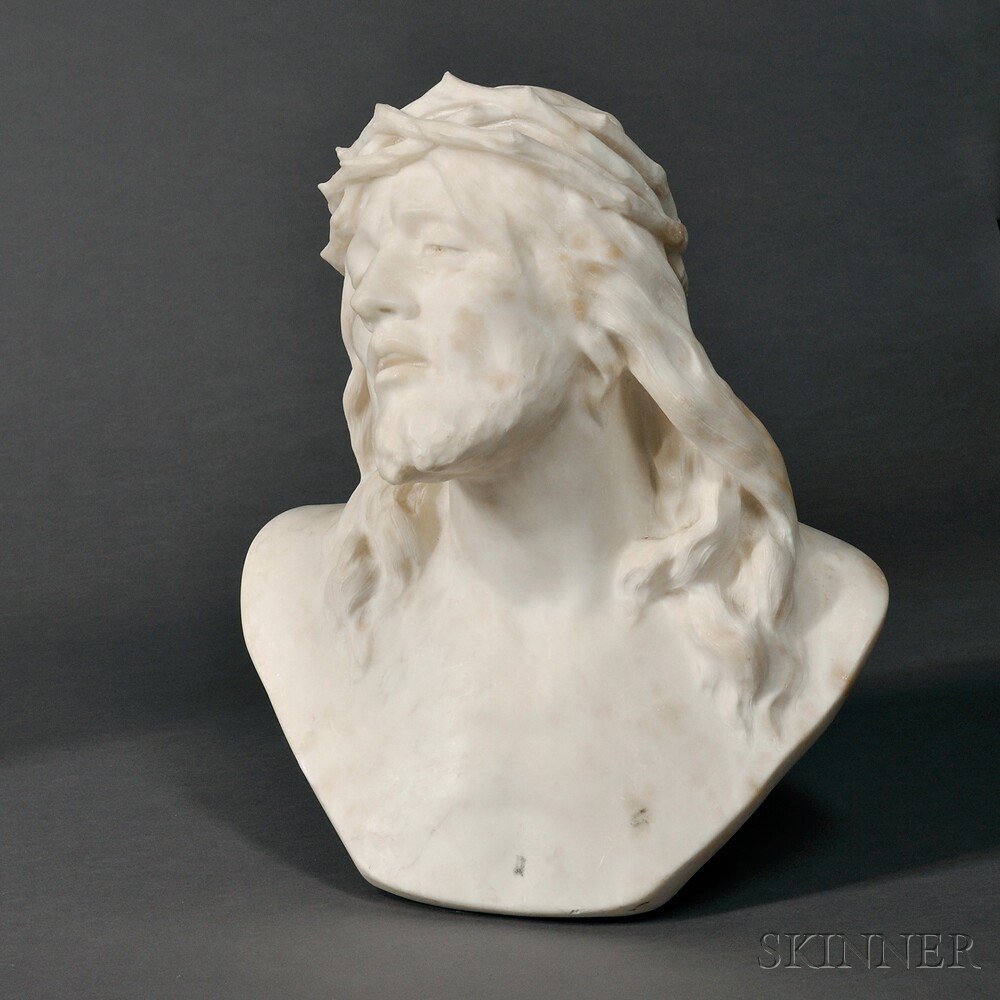 Appraisal: After Professor Giuseppe Bessi Italian - Alabaster Bust of Jesus