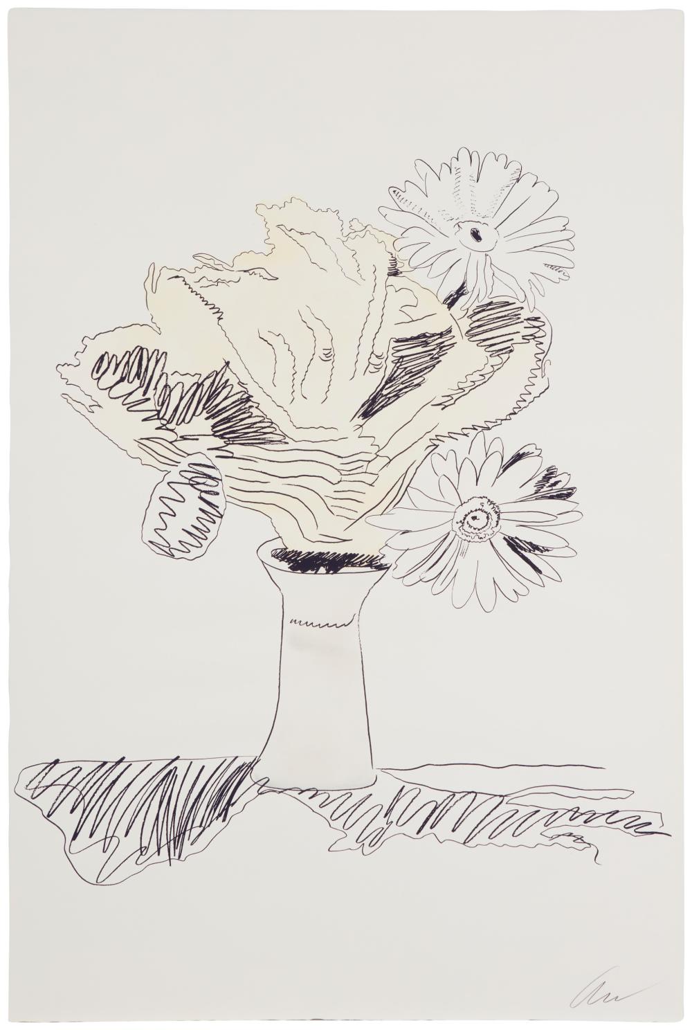 Appraisal: Andy Warhol - American One print from the Flowers Hand-colored