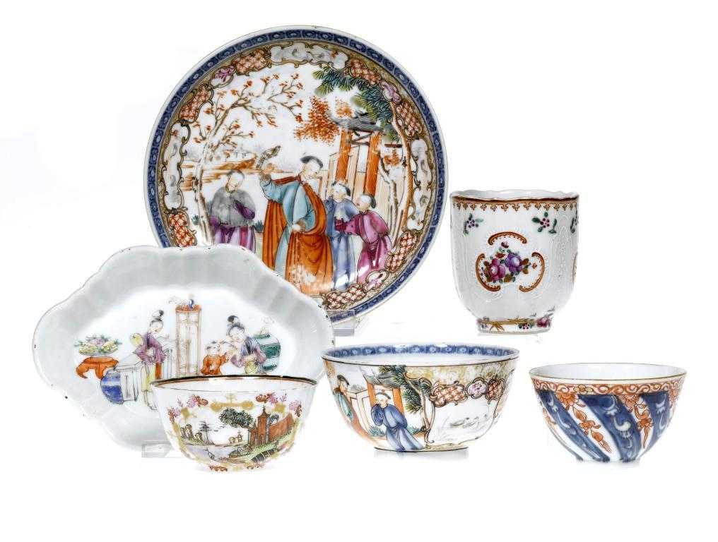 Appraisal: A EUROPEAN-DECORATED CHINESE EGGSHELL PORCELAIN TEA BOWL enamelled in Meissen