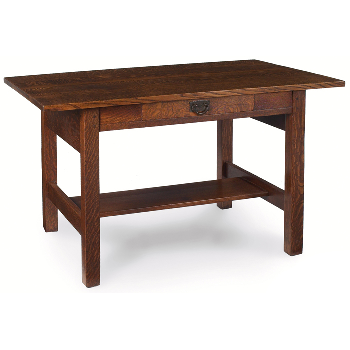 Appraisal: Gustav Stickley library table