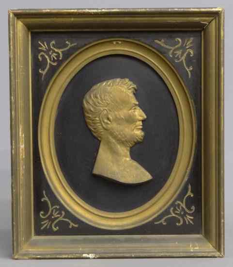 Appraisal: th c framed Lincoln plaque