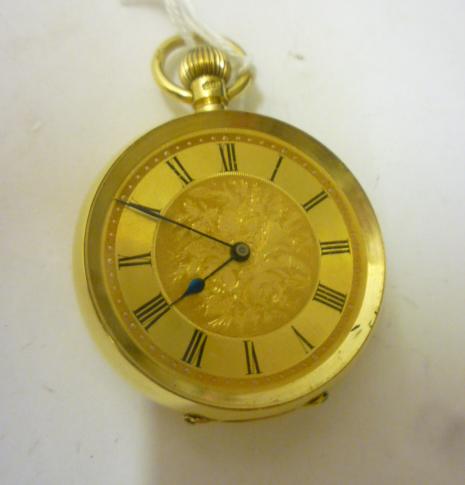 Appraisal: A LATE VICTORIAN GENTLEMAN'S CT GOLD TOP WIND POCKET WATCH