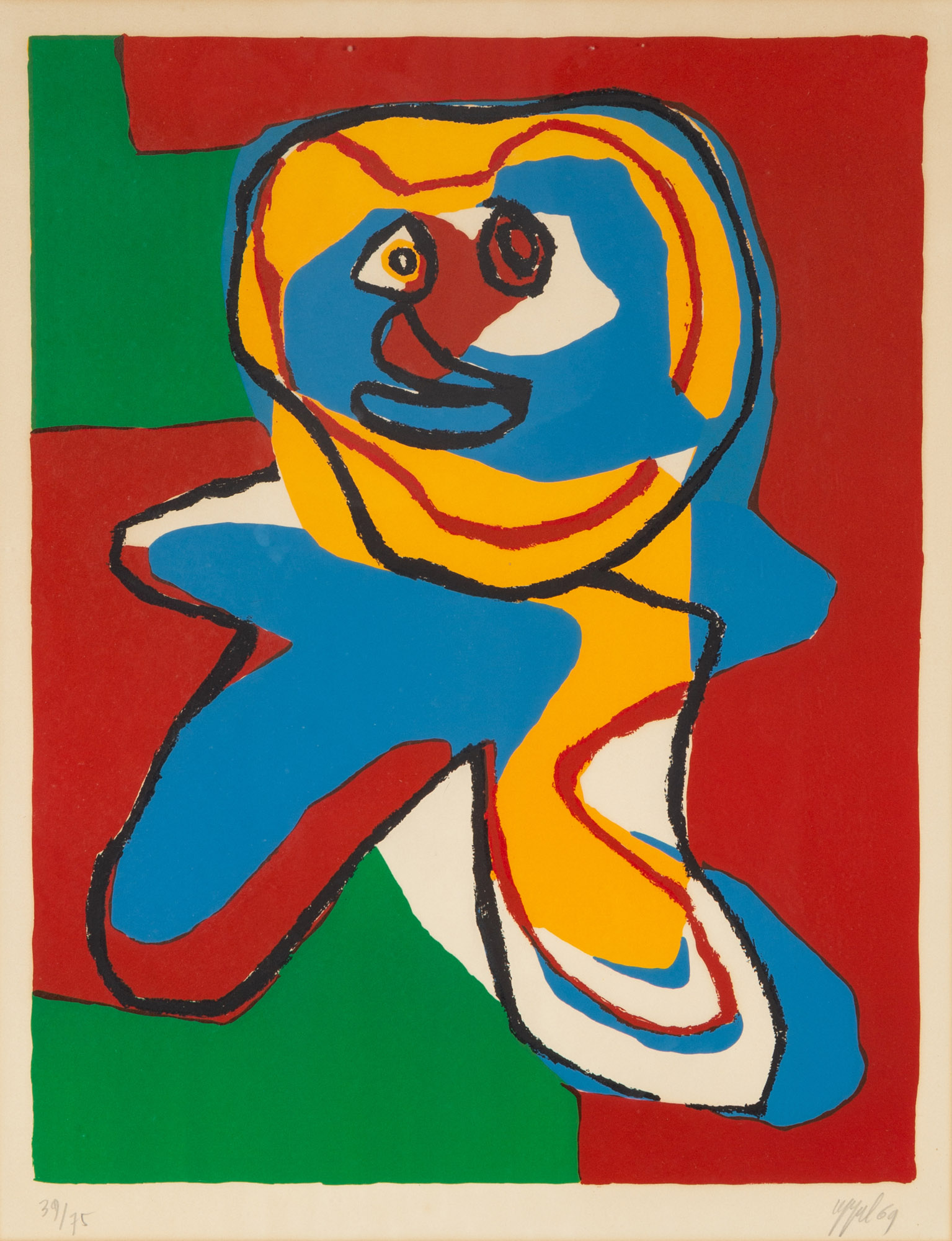 Appraisal: KAREL APPEL DUTCH - Lithograph on paper Signed 'Appel '