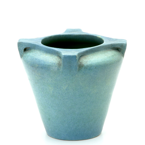 Appraisal: ZARK Vase with four buttressed handles covered in matte speckled