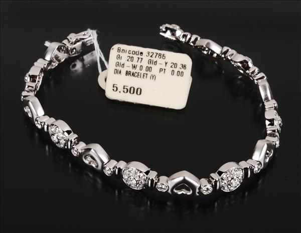 Appraisal: An carat white gold and diamond bracelet by Dianoor composed