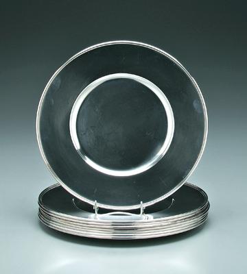 Appraisal: Georg Jensen sterling plates set of eight round with stepped