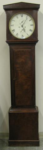 Appraisal: Antique English tall case clock mahogany case with mismatched weights