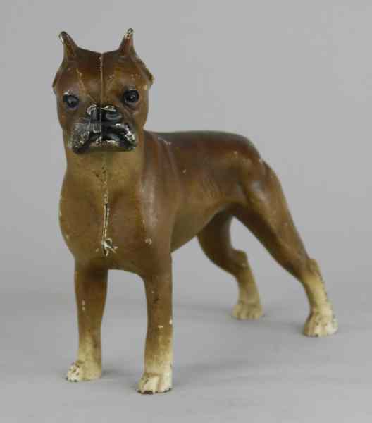 Appraisal: BOXER DOORSTOP Hubley full figure depiction of brown boxer w