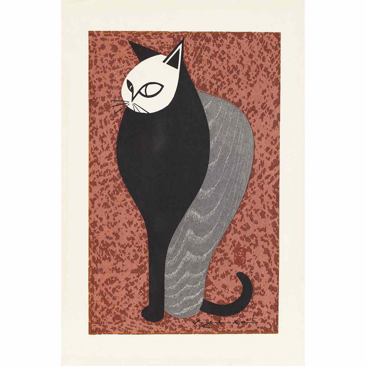 Appraisal: Kiyoshi Saito - CAT Modern woodblock print height cm height