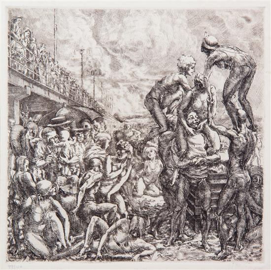 Appraisal: Sale Lot Reginald Marsh American - Coney Island Beach etching