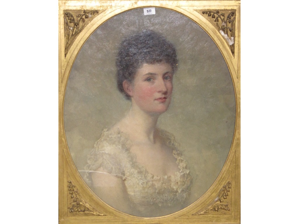 Appraisal: Oil on canvas 'Alice Graham Montgomery wife of Richard Duke