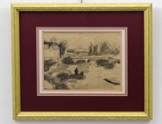 Appraisal: ATTRIBUTED TO EDWARD HOPPER American - Quai Paris Signed in