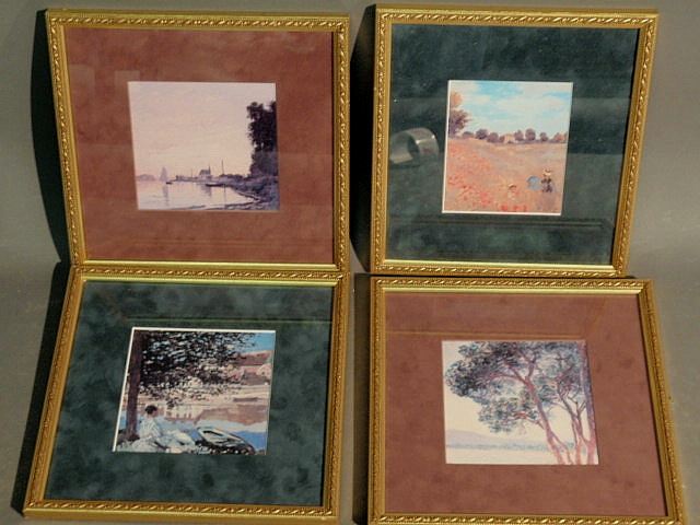 Appraisal: Four framed landscape prints Framed size x