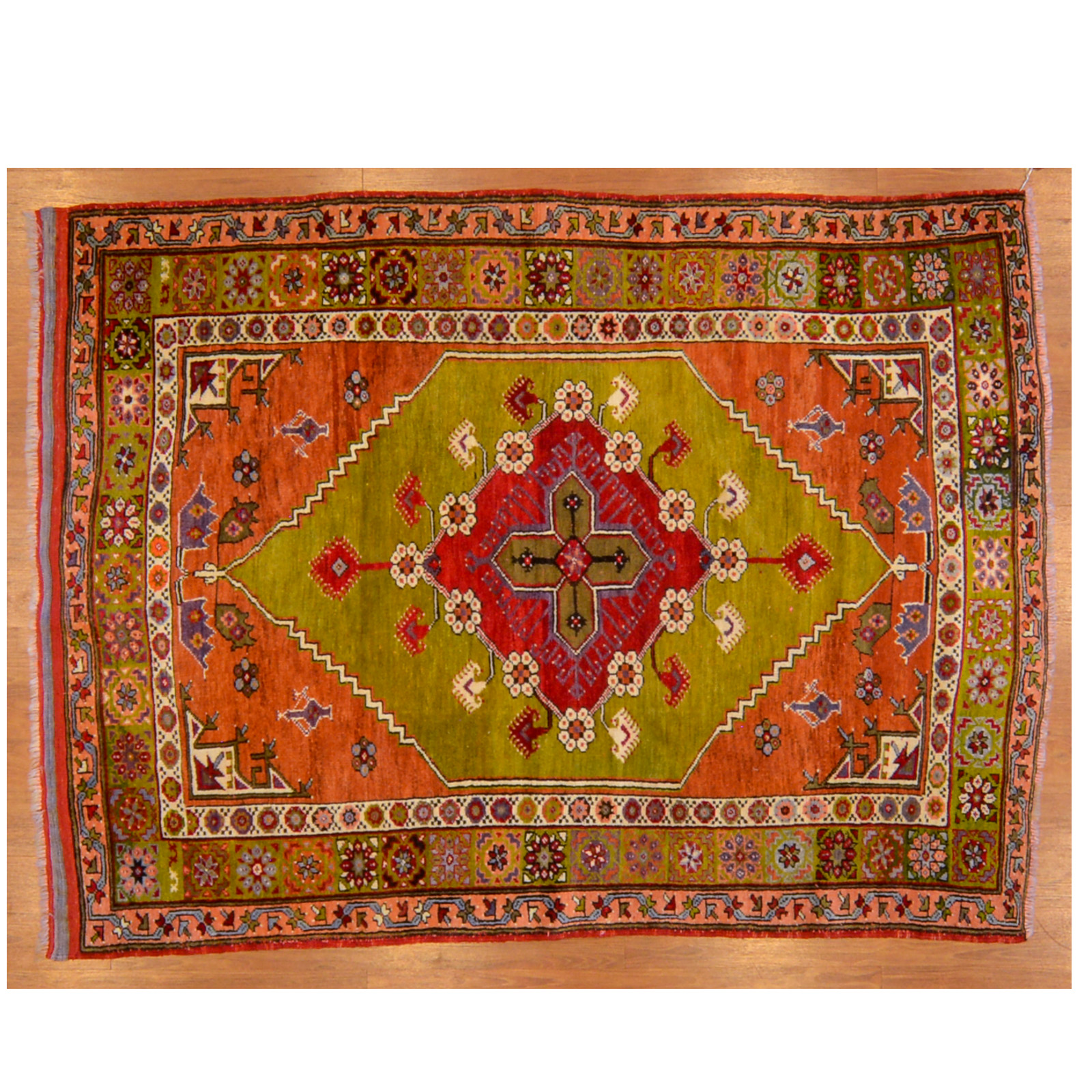 Appraisal: TURKISH KONYA RUG X Third quarter- th century hand-knotted wool