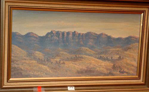 Appraisal: JACK ABSALOM FLINDERS RANGES OIL ON CANVAS ON BOARD