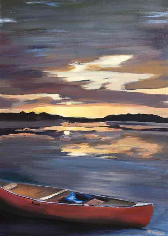 Appraisal: Ann McCarty Sickles American b Sunset Rest acrylic on canvas