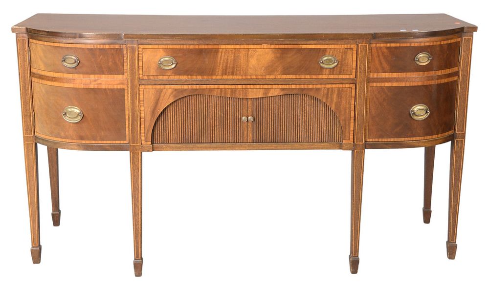 Appraisal: Mahogany Federal Style Sideboard with banded inlaid front drawers and