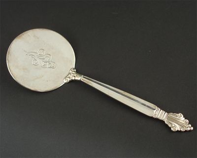 Appraisal: A Georg Jensen silver Acanthus pattern server circular blade stamped