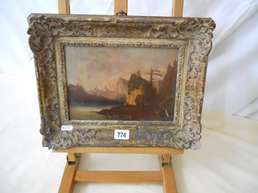 Appraisal: An early th century oil painting on board of a