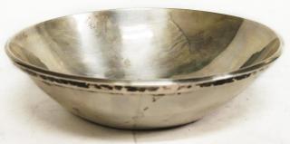 Appraisal: Small Silver Serving Bowl Unmarked the elegant unadorned bowl with