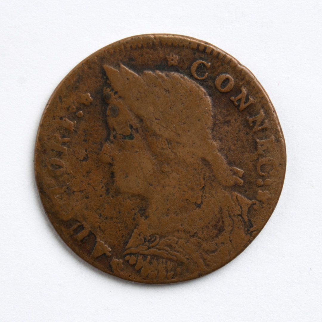 Appraisal: Connecticut copper cent Bust left Seated Liberty VG