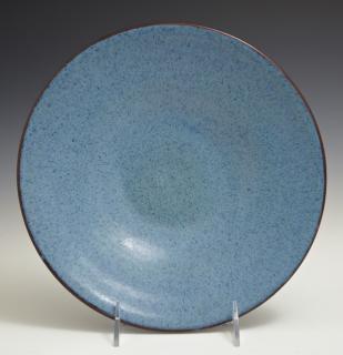 Appraisal: Newcomb Guild High Glaze Blue Bowl c Vari Newcomb Guild