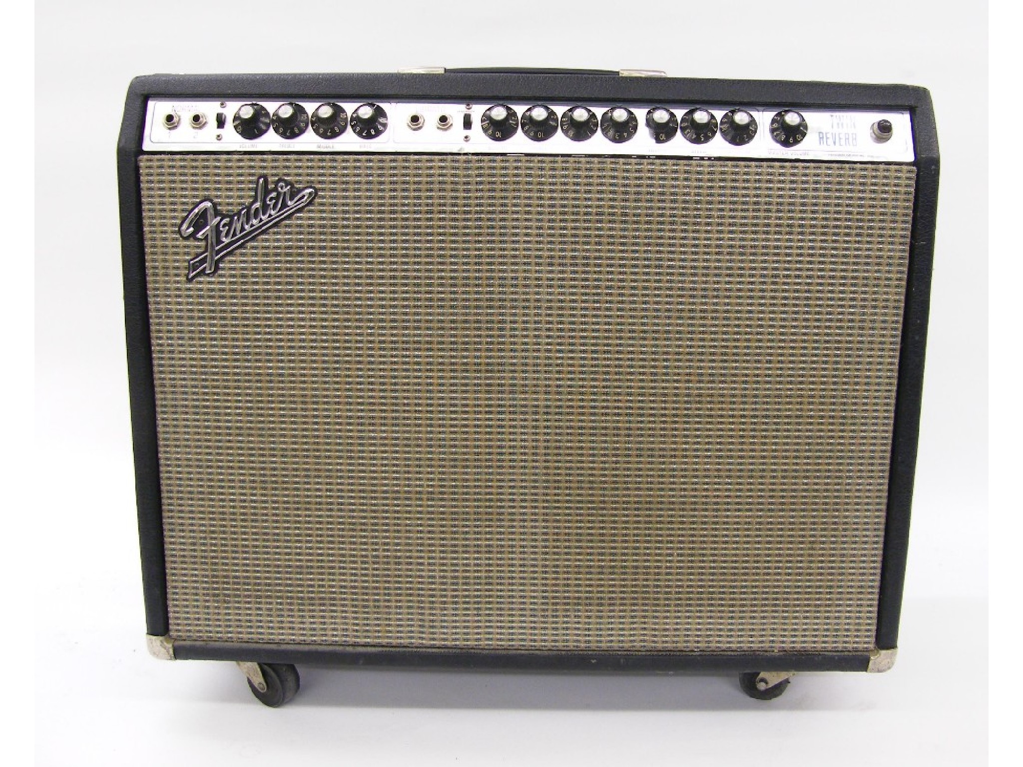 Appraisal: s Fender Twin Reverb guitar amplifier silver face with Fender