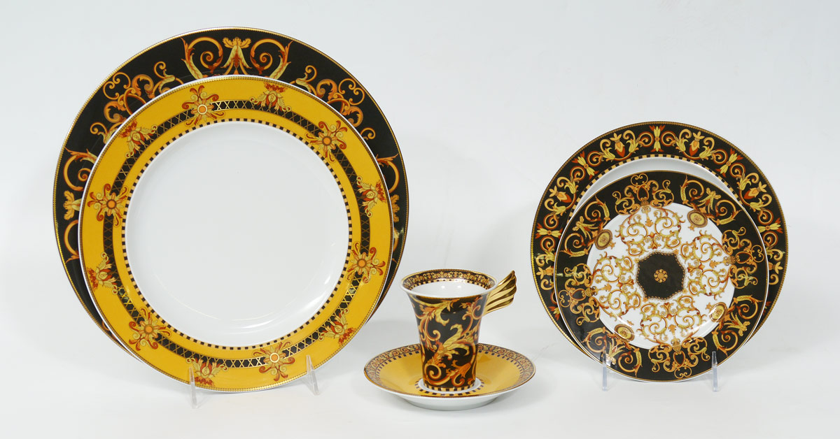 Appraisal: ROSENTHAL VERSACE BAROCCO CHINA FOR pieces to include each of