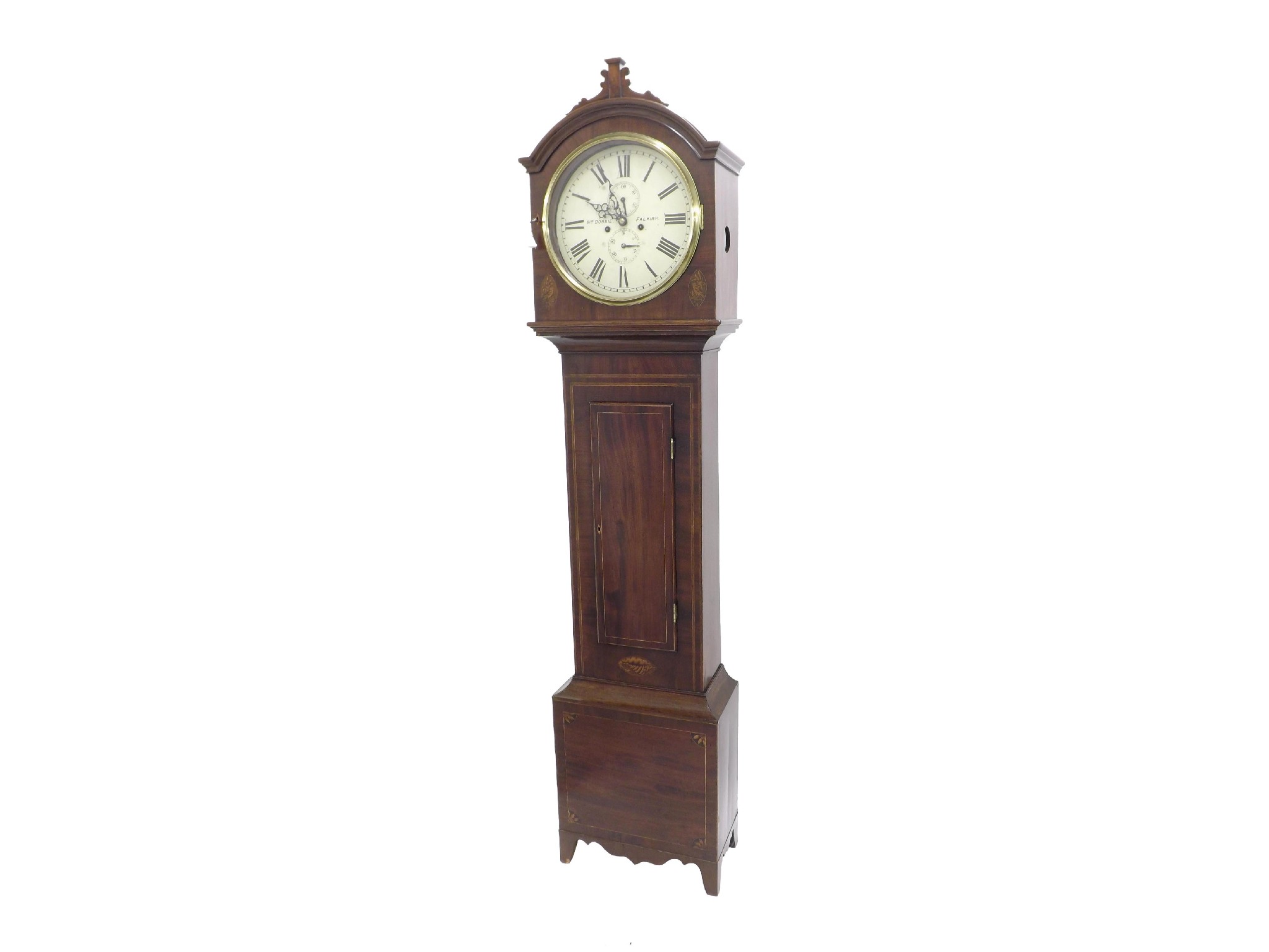 Appraisal: Scottish mahogany eight day longcase clock the cream painted dial