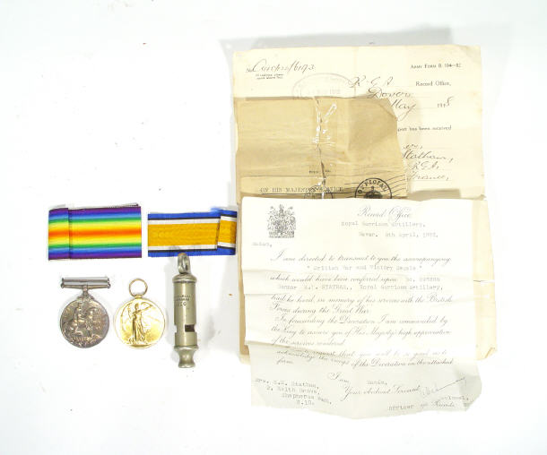 Appraisal: World War I military medal group comprised Victory medal and