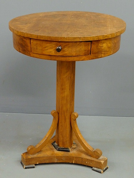 Appraisal: Biedermeier maple round-top table h top dia