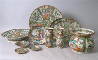 Appraisal: Ten piece group of Rose Medallion porcelain Including a large