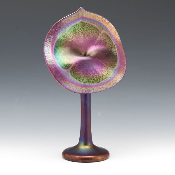 Appraisal: Steven Correia American Contemporary x Jack-in-the-pulpit vase Magenta purple vase