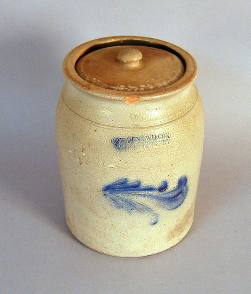 Appraisal: Cowden Wilcox stoneware crock th c h