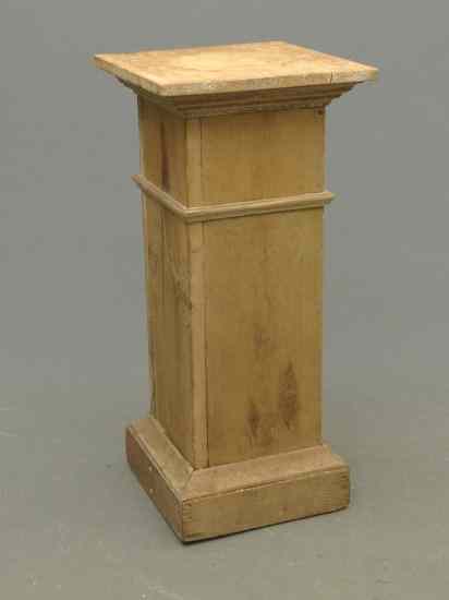 Appraisal: Scrubbed pine pedestal '' Ht