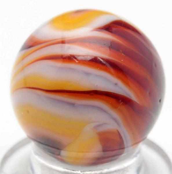 Appraisal: Christensen Agate Tri-Color Flame Marble Colors include white yellow and