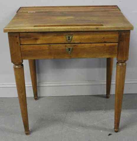 Appraisal: th Century French Fruitwood Desk With drawer faux drawer and