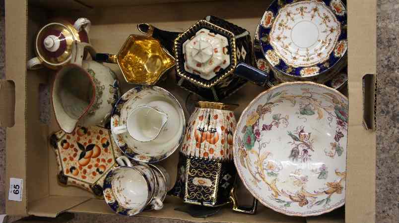 Appraisal: A collection of Early Imari Style Stoneware Pottery Early Hunting