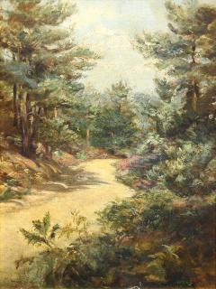 Appraisal: Painting William Chadwick William Chadwick American British - Path Through