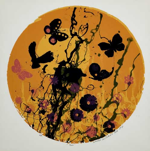 Appraisal: WALTER WILLIAMS - Sun Color screenprint mm inches diameter tondo